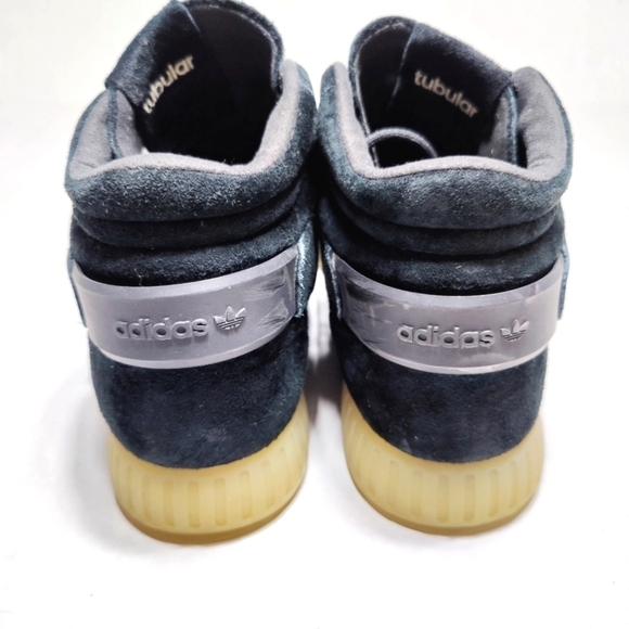 Adidas Tubular Invader High Top Black Strap Suede Sneakers Men's Size 9 - Picture 10 of 12